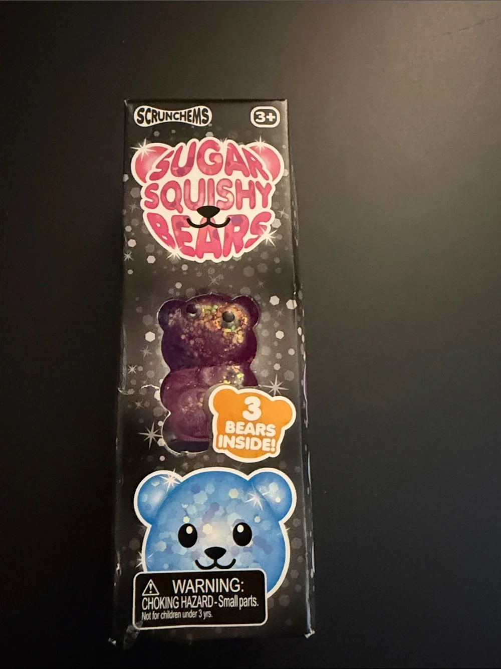 Scrunchems Sugar Squishy Bears Kids Toy - Purple